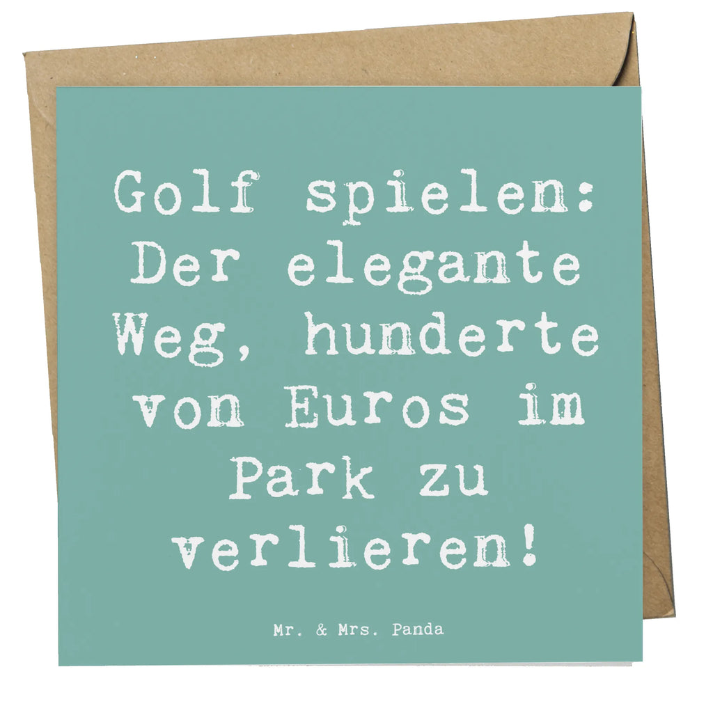 Deluxe Karte Spruch Golf Eleganz Karte, Grußkarte, Klappkarte, Einladungskarte, Glückwunschkarte, Hochzeitskarte, Geburtstagskarte, Hochwertige Grußkarte, Hochwertige Klappkarte, Geschenk, Sport, Sportart, Hobby, Schenken, Danke, Dankeschön, Auszeichnung, Gewinn, Sportler