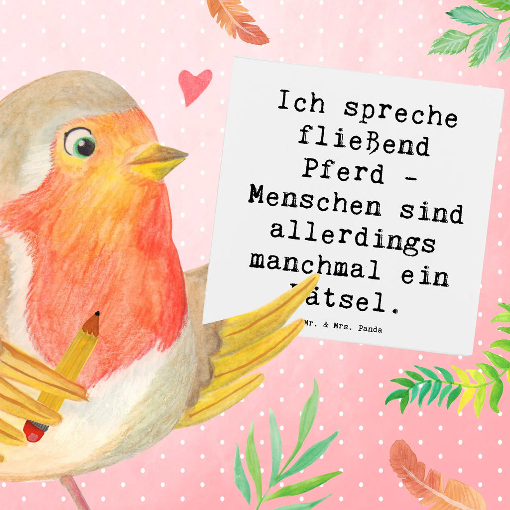 Deluxe Karte Spruch Reiten und Rätsel Karte, Grußkarte, Klappkarte, Einladungskarte, Glückwunschkarte, Hochzeitskarte, Geburtstagskarte, Hochwertige Grußkarte, Hochwertige Klappkarte, Geschenk, Sport, Sportart, Hobby, Schenken, Danke, Dankeschön, Auszeichnung, Gewinn, Sportler