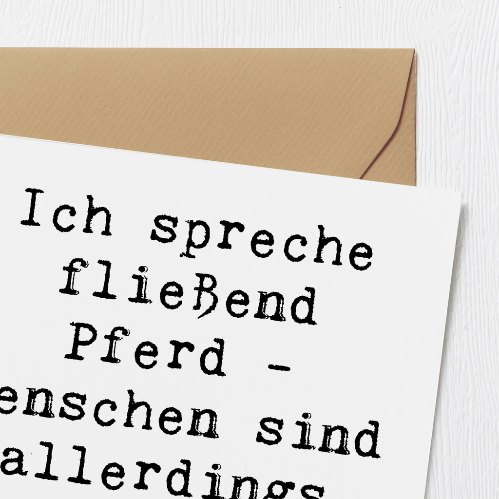 Deluxe Karte Spruch Reiten und Rätsel Karte, Grußkarte, Klappkarte, Einladungskarte, Glückwunschkarte, Hochzeitskarte, Geburtstagskarte, Hochwertige Grußkarte, Hochwertige Klappkarte, Geschenk, Sport, Sportart, Hobby, Schenken, Danke, Dankeschön, Auszeichnung, Gewinn, Sportler