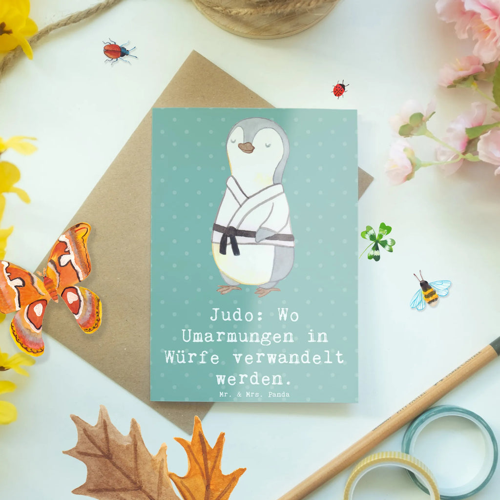 Grußkarte Judo Umarmungen Grußkarte, Klappkarte, Einladungskarte, Glückwunschkarte, Hochzeitskarte, Geburtstagskarte, Karte, Ansichtskarten, Geschenk, Sport, Sportart, Hobby, Schenken, Danke, Dankeschön, Auszeichnung, Gewinn, Sportler