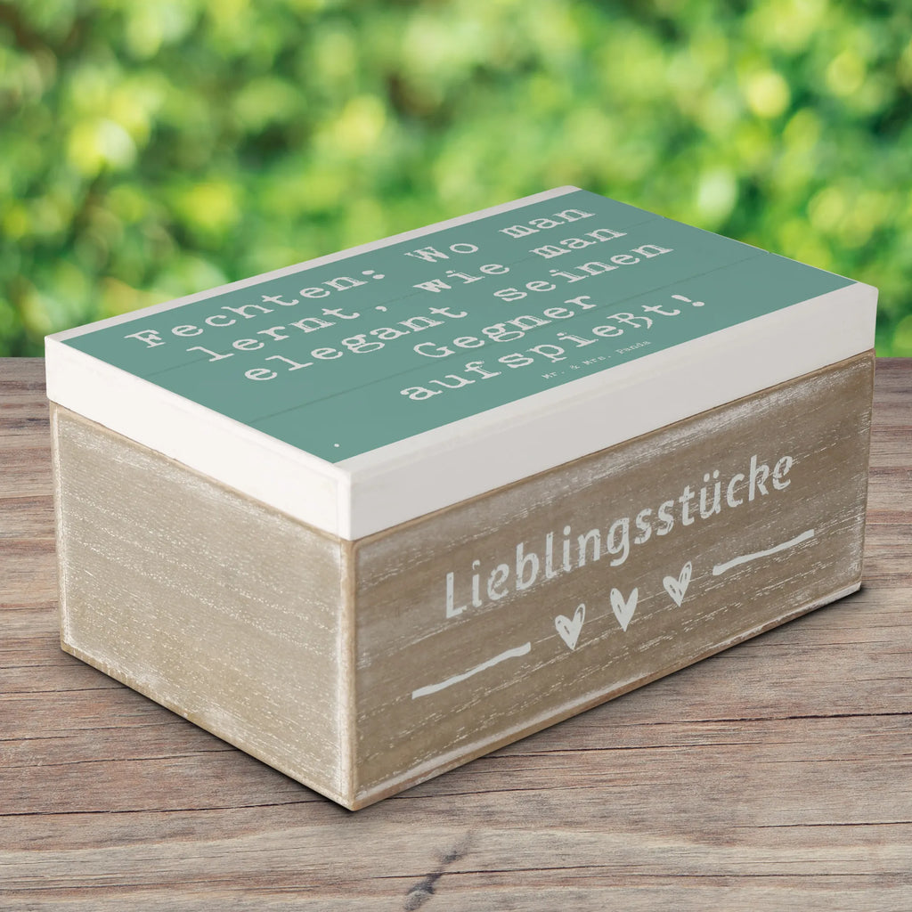 Holzkiste Spruch Fechten Eleganz Holzkiste, Kiste, Schatzkiste, Truhe, Schatulle, XXL, Erinnerungsbox, Erinnerungskiste, Dekokiste, Aufbewahrungsbox, Geschenkbox, Geschenkdose, Geschenk, Sport, Sportart, Hobby, Schenken, Danke, Dankeschön, Auszeichnung, Gewinn, Sportler