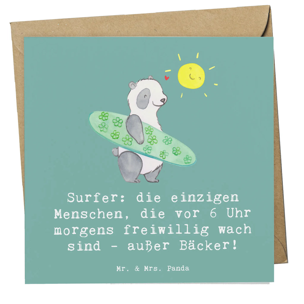 Deluxe Karte Surfen Frühaufsteher Karte, Grußkarte, Klappkarte, Einladungskarte, Glückwunschkarte, Hochzeitskarte, Geburtstagskarte, Hochwertige Grußkarte, Hochwertige Klappkarte, Geschenk, Sport, Sportart, Hobby, Schenken, Danke, Dankeschön, Auszeichnung, Gewinn, Sportler