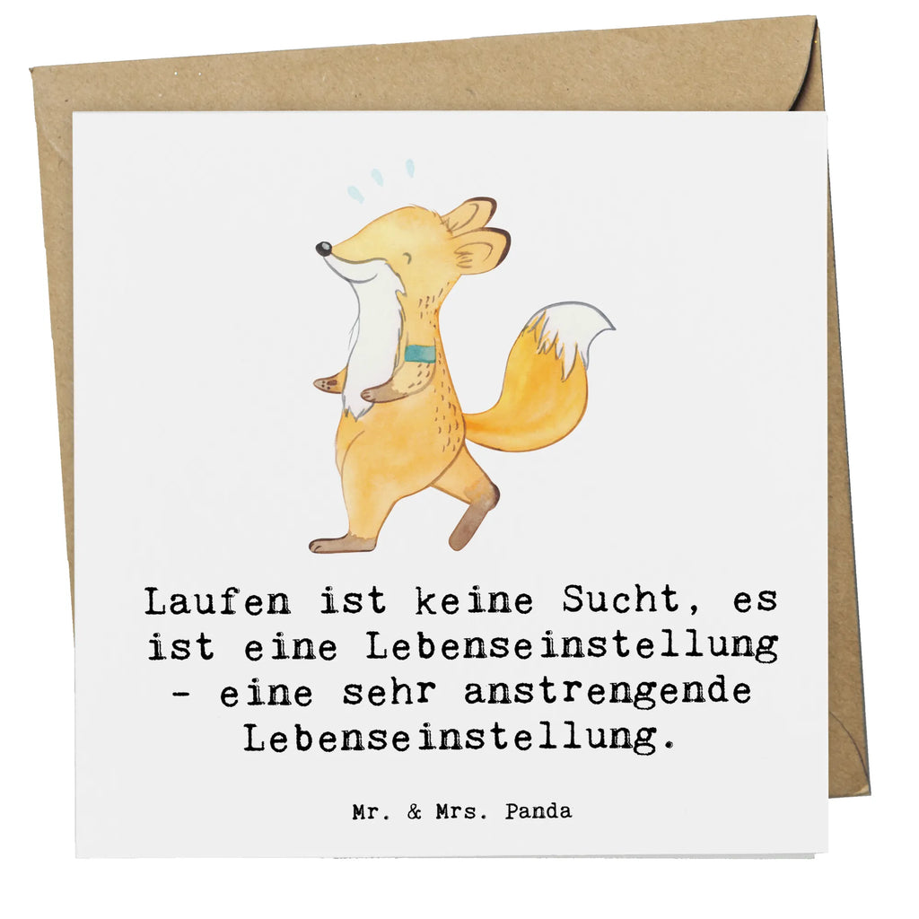 Deluxe Karte Laufen ist keine Sucht, es ist eine Lebenseinstellung - eine sehr anstrengende Lebenseinstellung. Karte, Grußkarte, Klappkarte, Einladungskarte, Glückwunschkarte, Hochzeitskarte, Geburtstagskarte, Hochwertige Grußkarte, Hochwertige Klappkarte, Geschenk, Sport, Sportart, Hobby, Schenken, Danke, Dankeschön, Auszeichnung, Gewinn, Sportler