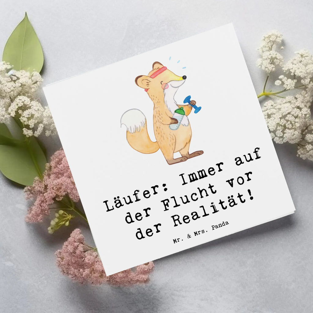 Deluxe Karte Laufen Realitätsflucht Karte, Grußkarte, Klappkarte, Einladungskarte, Glückwunschkarte, Hochzeitskarte, Geburtstagskarte, Hochwertige Grußkarte, Hochwertige Klappkarte, Geschenk, Sport, Sportart, Hobby, Schenken, Danke, Dankeschön, Auszeichnung, Gewinn, Sportler