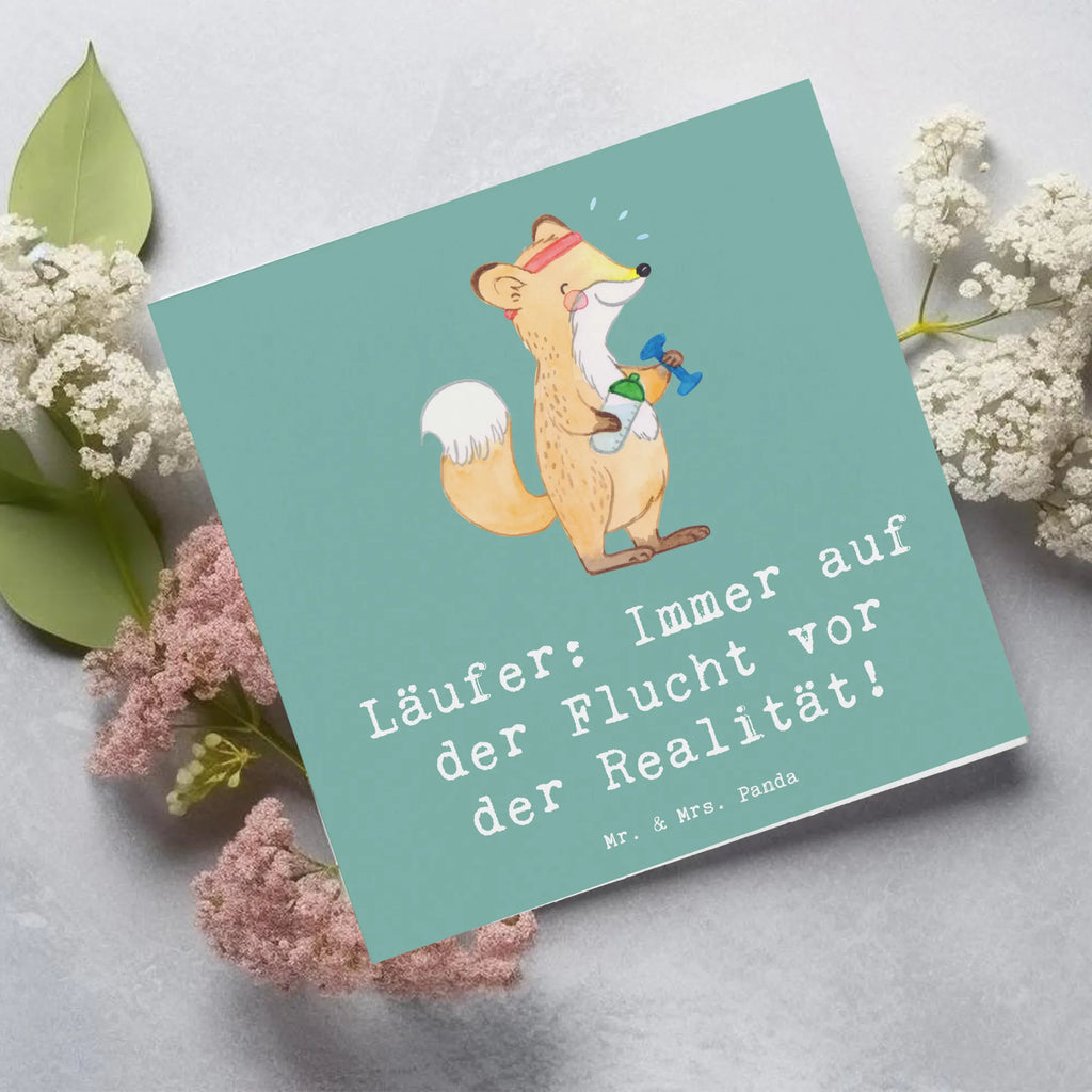 Deluxe Karte Laufen Realitätsflucht Karte, Grußkarte, Klappkarte, Einladungskarte, Glückwunschkarte, Hochzeitskarte, Geburtstagskarte, Hochwertige Grußkarte, Hochwertige Klappkarte, Geschenk, Sport, Sportart, Hobby, Schenken, Danke, Dankeschön, Auszeichnung, Gewinn, Sportler