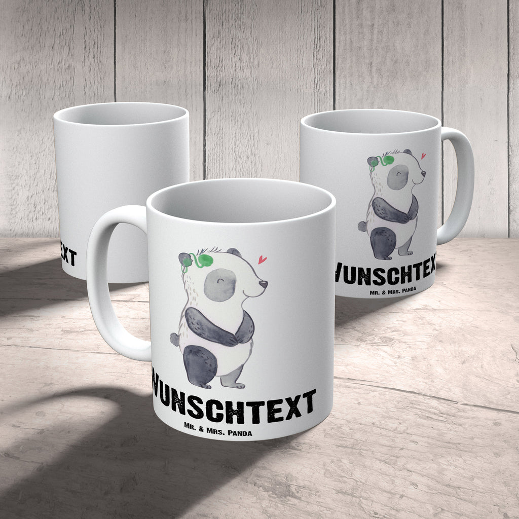 Personalisierte Tasse Panda Gehörlos Personalisierte Tasse, Namenstasse, Wunschname, Personalisiert, Tasse, Namen, Drucken, Tasse mit Namen, Panda, gehörlos, Cochlea Implantat, ertaubt