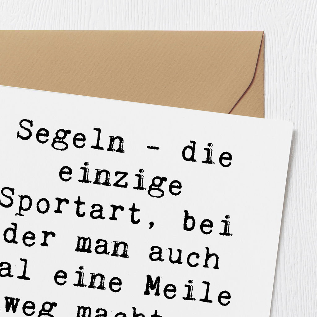 Deluxe Karte Spruch Segeln Umweg Karte, Grußkarte, Klappkarte, Einladungskarte, Glückwunschkarte, Hochzeitskarte, Geburtstagskarte, Hochwertige Grußkarte, Hochwertige Klappkarte, Geschenk, Sport, Sportart, Hobby, Schenken, Danke, Dankeschön, Auszeichnung, Gewinn, Sportler