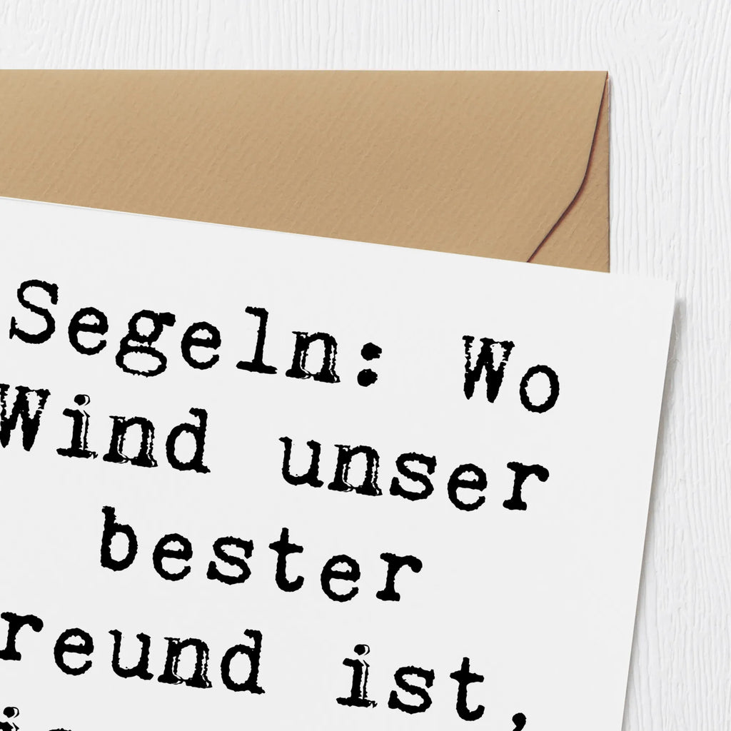 Deluxe Karte Spruch Segeln Windfreund Karte, Grußkarte, Klappkarte, Einladungskarte, Glückwunschkarte, Hochzeitskarte, Geburtstagskarte, Hochwertige Grußkarte, Hochwertige Klappkarte, Geschenk, Sport, Sportart, Hobby, Schenken, Danke, Dankeschön, Auszeichnung, Gewinn, Sportler