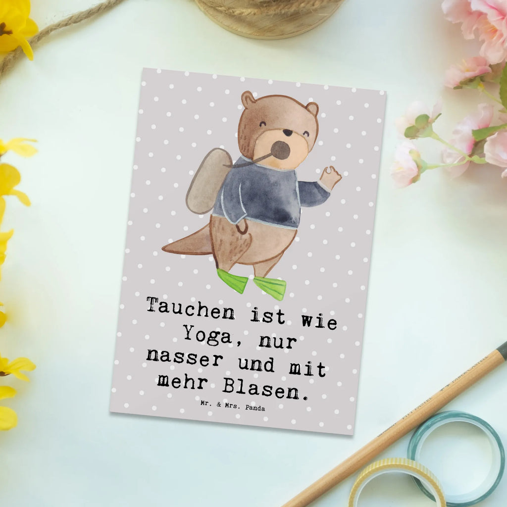 Postkarte Tauchen Yoga Postkarte, Karte, Geschenkkarte, Grußkarte, Einladung, Ansichtskarte, Geburtstagskarte, Einladungskarte, Dankeskarte, Ansichtskarten, Einladung Geburtstag, Einladungskarten Geburtstag, Geschenk, Sport, Sportart, Hobby, Schenken, Danke, Dankeschön, Auszeichnung, Gewinn, Sportler