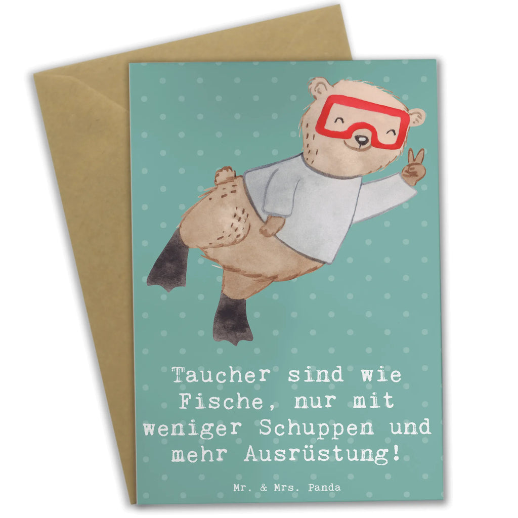 Grußkarte Tauchen Abenteuer Grußkarte, Klappkarte, Einladungskarte, Glückwunschkarte, Hochzeitskarte, Geburtstagskarte, Karte, Ansichtskarten, Geschenk, Sport, Sportart, Hobby, Schenken, Danke, Dankeschön, Auszeichnung, Gewinn, Sportler