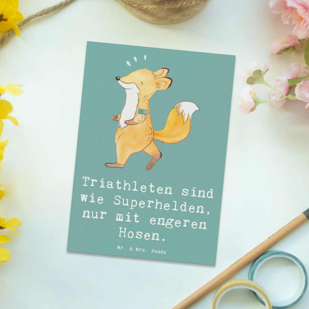 Postkarte Triathlon Superheld Postkarte, Karte, Geschenkkarte, Grußkarte, Einladung, Ansichtskarte, Geburtstagskarte, Einladungskarte, Dankeskarte, Ansichtskarten, Einladung Geburtstag, Einladungskarten Geburtstag, Geschenk, Sport, Sportart, Hobby, Schenken, Danke, Dankeschön, Auszeichnung, Gewinn, Sportler