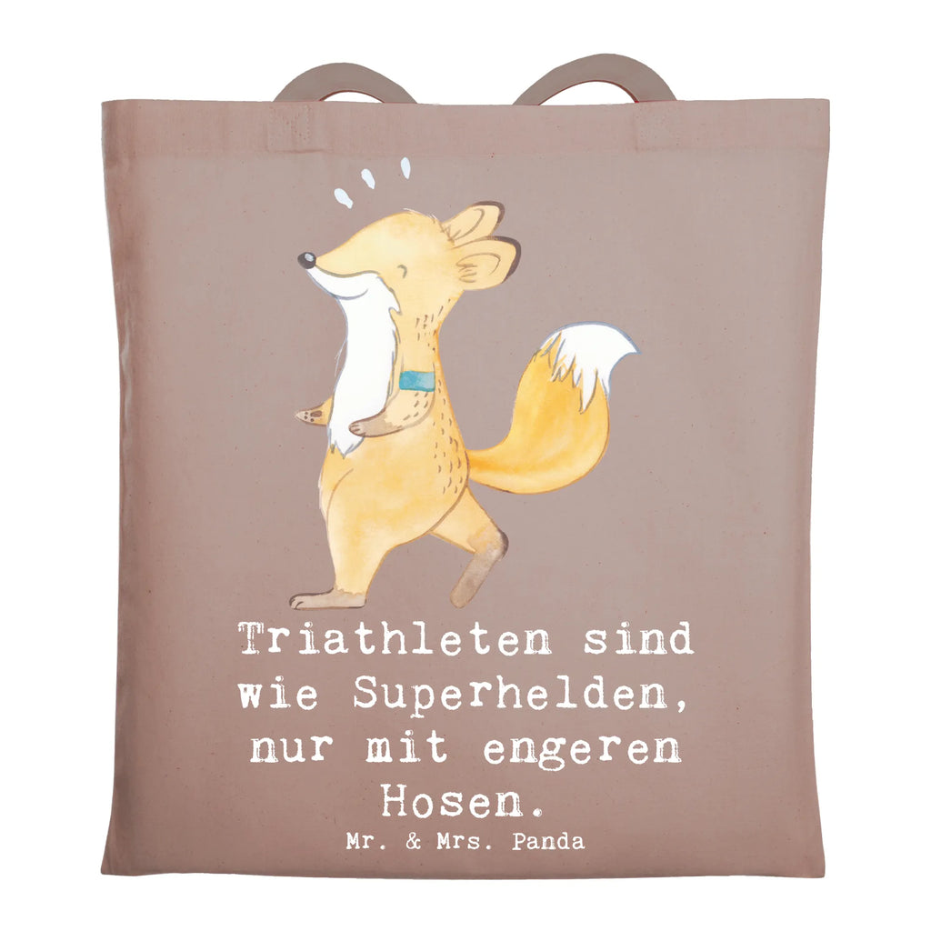 Tragetasche Triathlon Superheld Beuteltasche, Beutel, Einkaufstasche, Jutebeutel, Stoffbeutel, Tasche, Shopper, Umhängetasche, Strandtasche, Schultertasche, Stofftasche, Tragetasche, Badetasche, Jutetasche, Einkaufstüte, Laptoptasche, Geschenk, Sport, Sportart, Hobby, Schenken, Danke, Dankeschön, Auszeichnung, Gewinn, Sportler