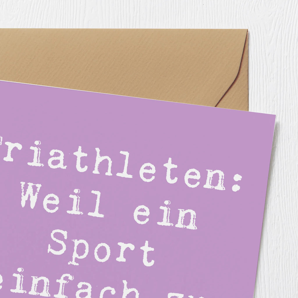 Deluxe Karte Spruch Triathlon Helden Karte, Grußkarte, Klappkarte, Einladungskarte, Glückwunschkarte, Hochzeitskarte, Geburtstagskarte, Hochwertige Grußkarte, Hochwertige Klappkarte, Geschenk, Sport, Sportart, Hobby, Schenken, Danke, Dankeschön, Auszeichnung, Gewinn, Sportler