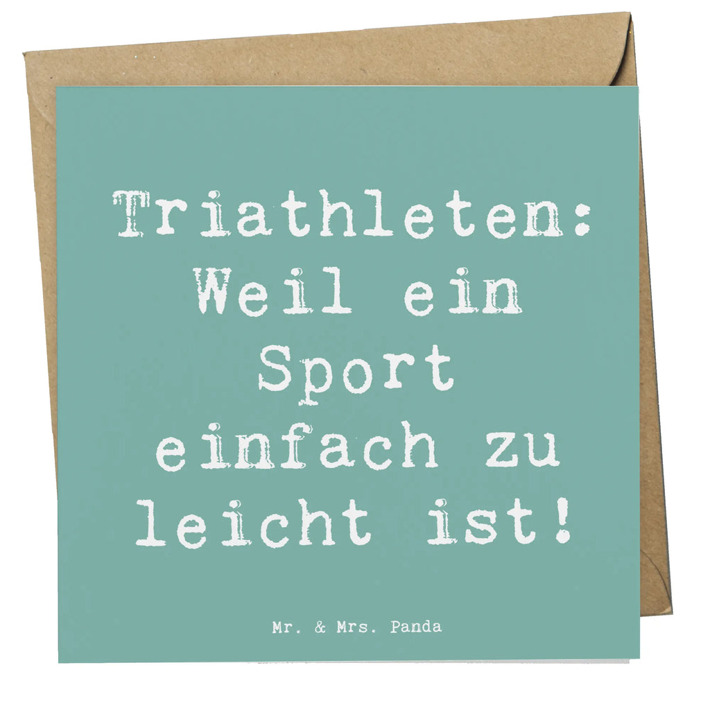 Deluxe Karte Spruch Triathlon Helden Karte, Grußkarte, Klappkarte, Einladungskarte, Glückwunschkarte, Hochzeitskarte, Geburtstagskarte, Hochwertige Grußkarte, Hochwertige Klappkarte, Geschenk, Sport, Sportart, Hobby, Schenken, Danke, Dankeschön, Auszeichnung, Gewinn, Sportler