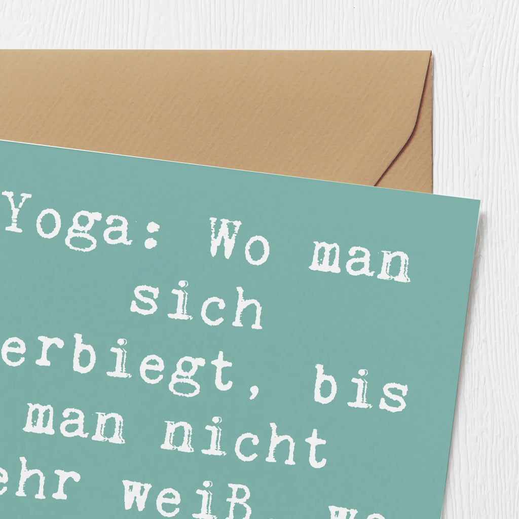 Deluxe Karte Spruch Yoga Balance Karte, Grußkarte, Klappkarte, Einladungskarte, Glückwunschkarte, Hochzeitskarte, Geburtstagskarte, Hochwertige Grußkarte, Hochwertige Klappkarte, Geschenk, Sport, Sportart, Hobby, Schenken, Danke, Dankeschön, Auszeichnung, Gewinn, Sportler