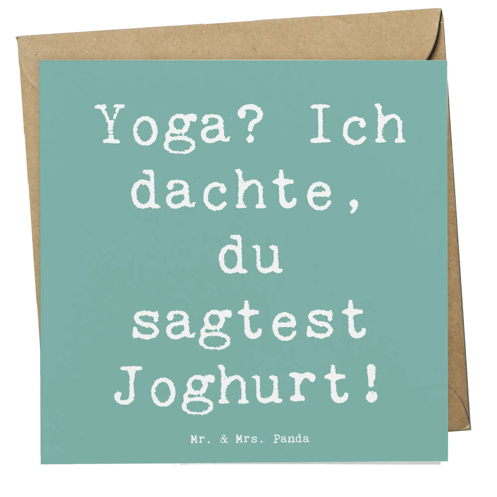 Deluxe Karte Yoga Humor Karte, Grußkarte, Klappkarte, Einladungskarte, Glückwunschkarte, Hochzeitskarte, Geburtstagskarte, Hochwertige Grußkarte, Hochwertige Klappkarte, Geschenk, Sport, Sportart, Hobby, Schenken, Danke, Dankeschön, Auszeichnung, Gewinn, Sportler