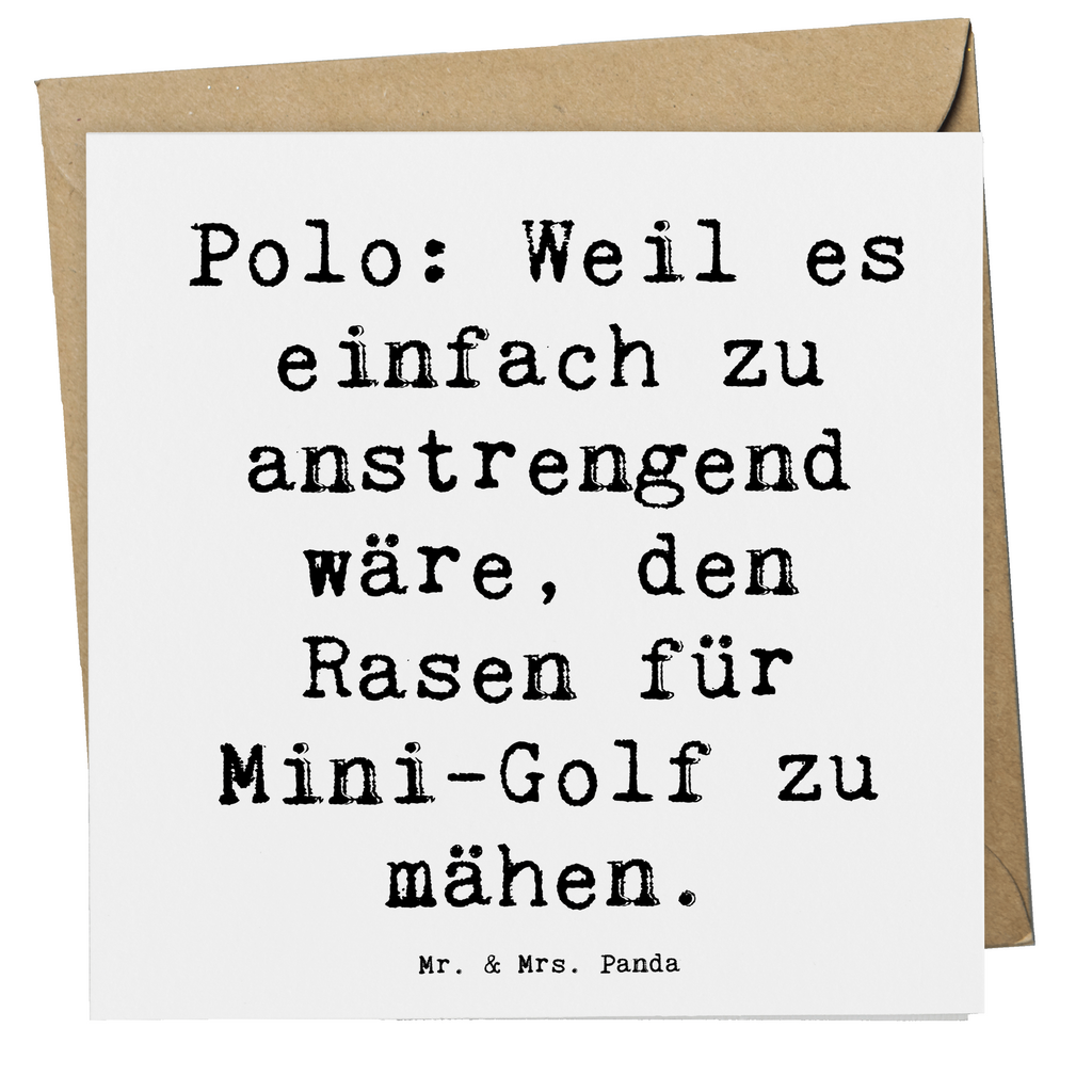 Deluxe Karte Spruch Polo Spaß Karte, Grußkarte, Klappkarte, Einladungskarte, Glückwunschkarte, Hochzeitskarte, Geburtstagskarte, Hochwertige Grußkarte, Hochwertige Klappkarte, Geschenk, Sport, Sportart, Hobby, Schenken, Danke, Dankeschön, Auszeichnung, Gewinn, Sportler