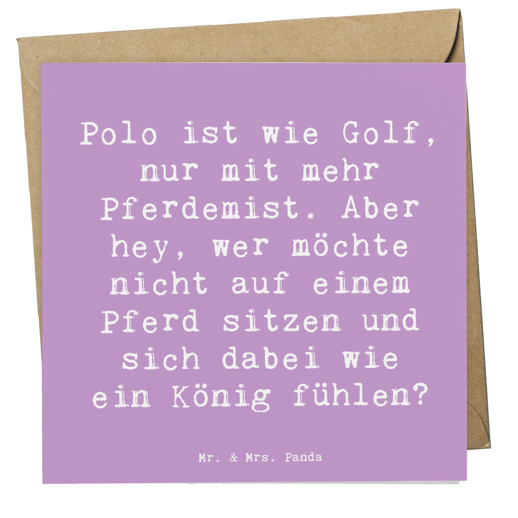 Deluxe Karte Spruch Polo Abenteuer Karte, Grußkarte, Klappkarte, Einladungskarte, Glückwunschkarte, Hochzeitskarte, Geburtstagskarte, Hochwertige Grußkarte, Hochwertige Klappkarte, Geschenk, Sport, Sportart, Hobby, Schenken, Danke, Dankeschön, Auszeichnung, Gewinn, Sportler