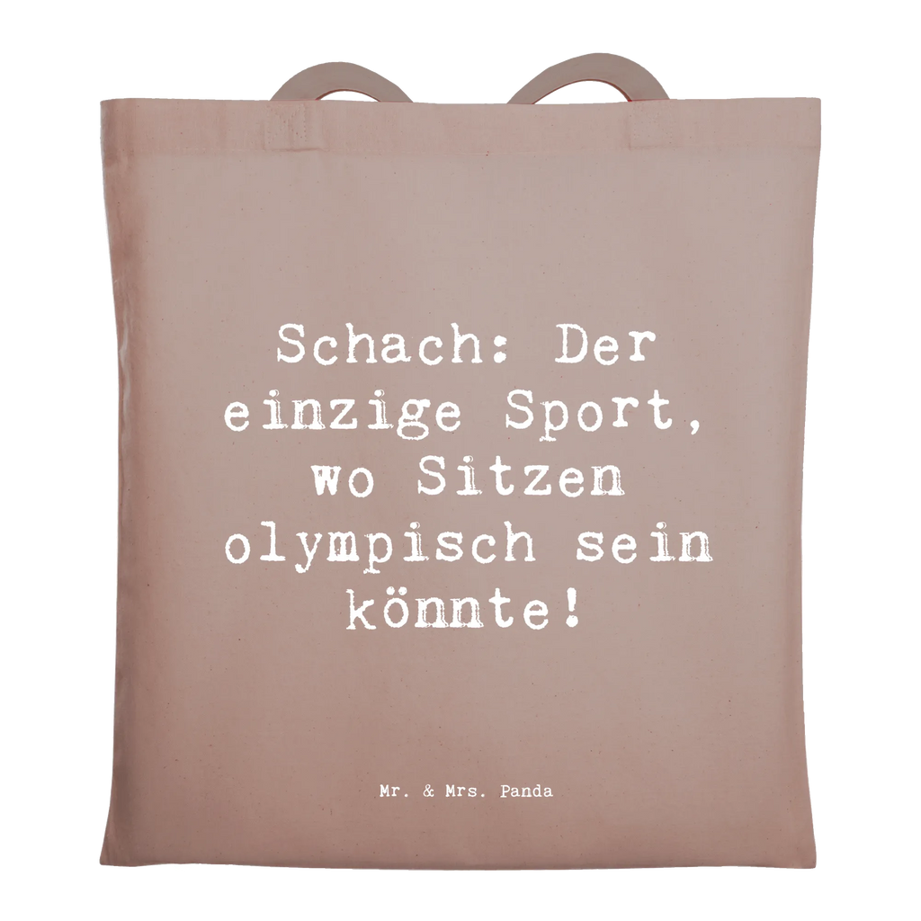 Tragetasche Spruch Schach: Der einzige Sport, wo Sitzen olympisch sein könnte! Beuteltasche, Beutel, Einkaufstasche, Jutebeutel, Stoffbeutel, Tasche, Shopper, Umhängetasche, Strandtasche, Schultertasche, Stofftasche, Tragetasche, Badetasche, Jutetasche, Einkaufstüte, Laptoptasche, Geschenk, Sport, Sportart, Hobby, Schenken, Danke, Dankeschön, Auszeichnung, Gewinn, Sportler