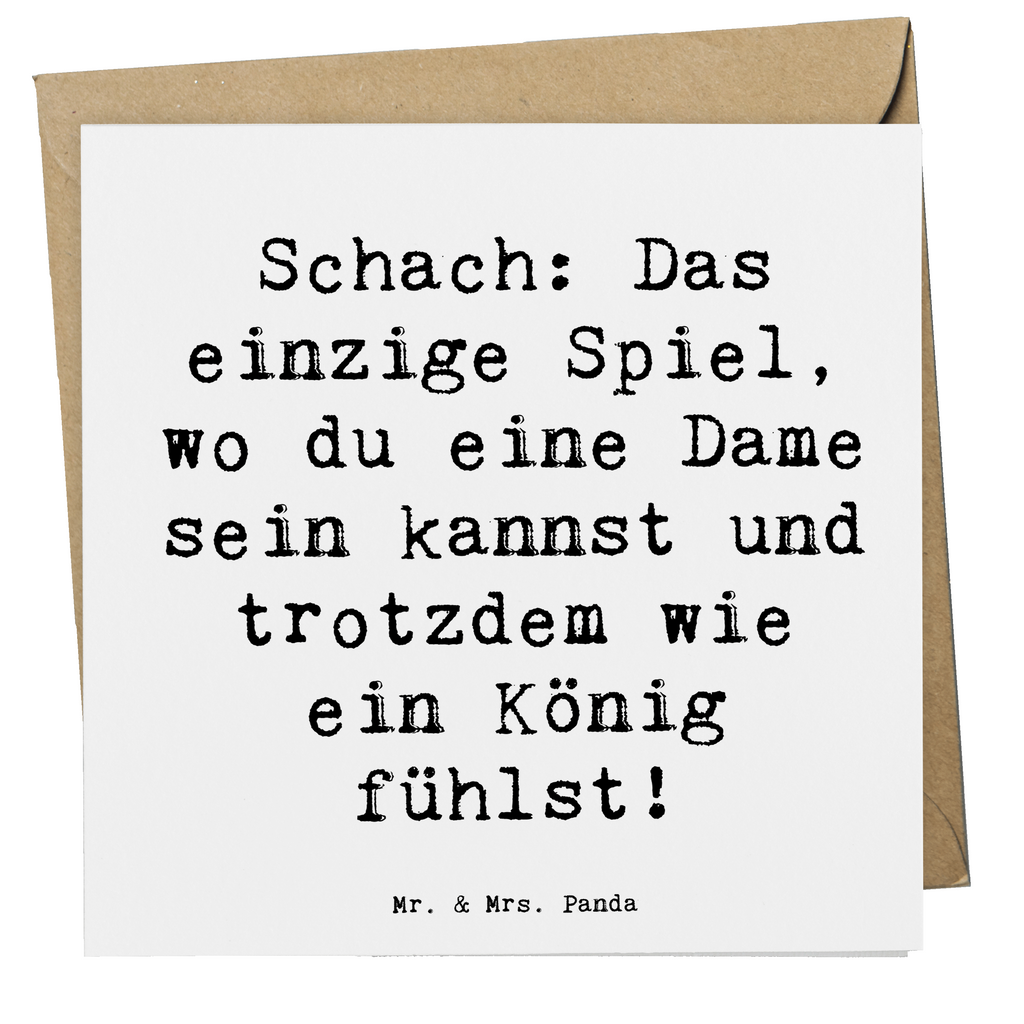 Deluxe Karte Spruch Schach Dame und König Karte, Grußkarte, Klappkarte, Einladungskarte, Glückwunschkarte, Hochzeitskarte, Geburtstagskarte, Hochwertige Grußkarte, Hochwertige Klappkarte, Geschenk, Sport, Sportart, Hobby, Schenken, Danke, Dankeschön, Auszeichnung, Gewinn, Sportler