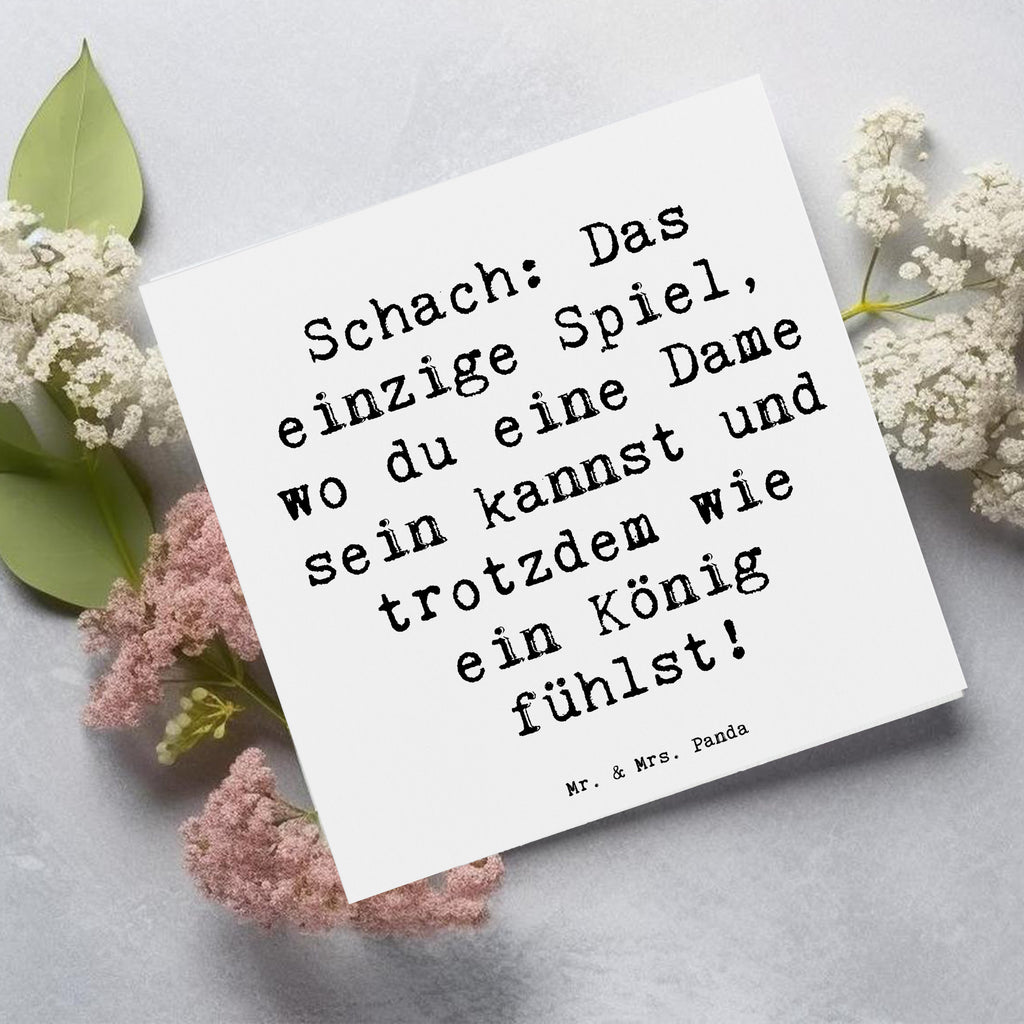 Deluxe Karte Spruch Schach Dame und König Karte, Grußkarte, Klappkarte, Einladungskarte, Glückwunschkarte, Hochzeitskarte, Geburtstagskarte, Hochwertige Grußkarte, Hochwertige Klappkarte, Geschenk, Sport, Sportart, Hobby, Schenken, Danke, Dankeschön, Auszeichnung, Gewinn, Sportler