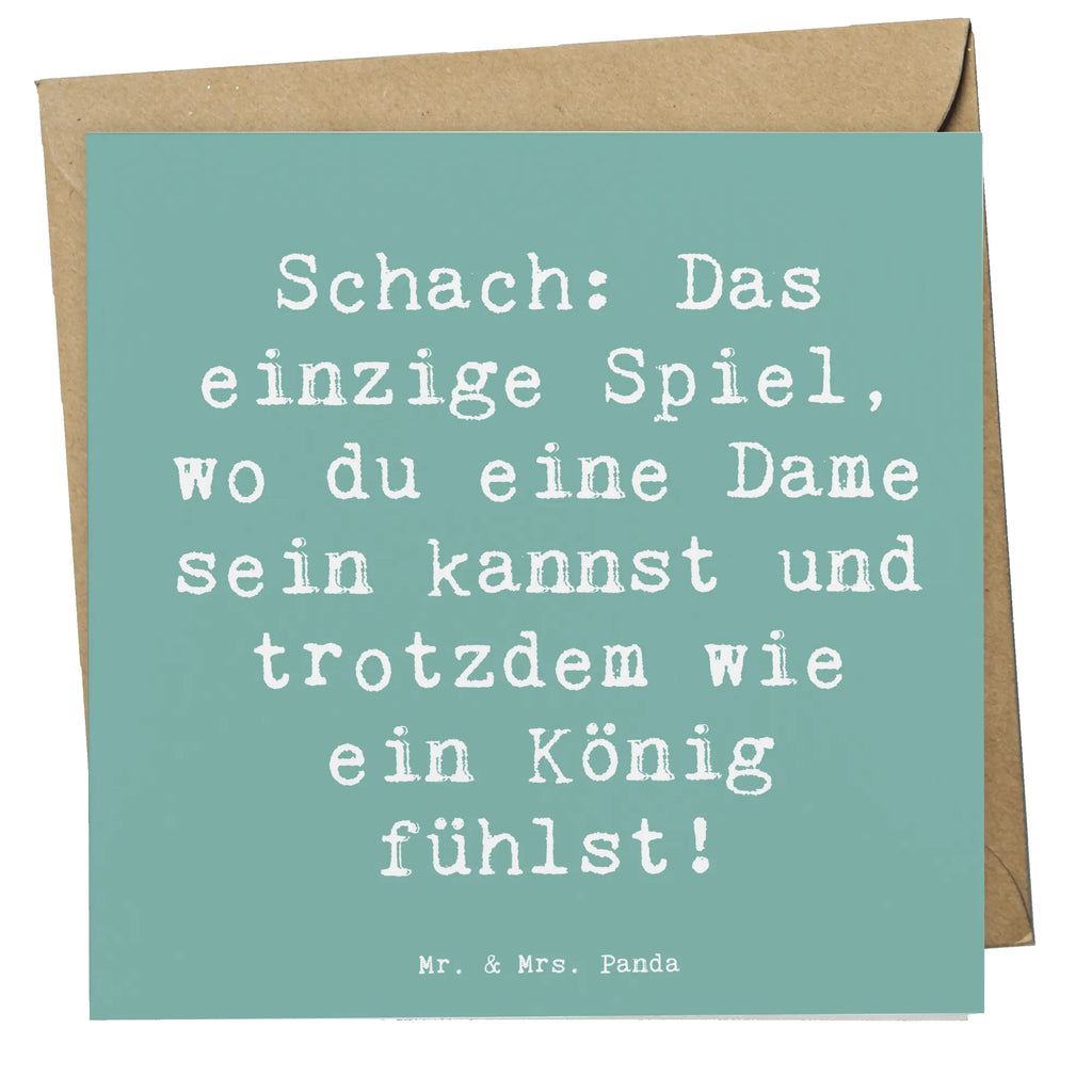 Deluxe Karte Spruch Schach Dame und König Karte, Grußkarte, Klappkarte, Einladungskarte, Glückwunschkarte, Hochzeitskarte, Geburtstagskarte, Hochwertige Grußkarte, Hochwertige Klappkarte, Geschenk, Sport, Sportart, Hobby, Schenken, Danke, Dankeschön, Auszeichnung, Gewinn, Sportler