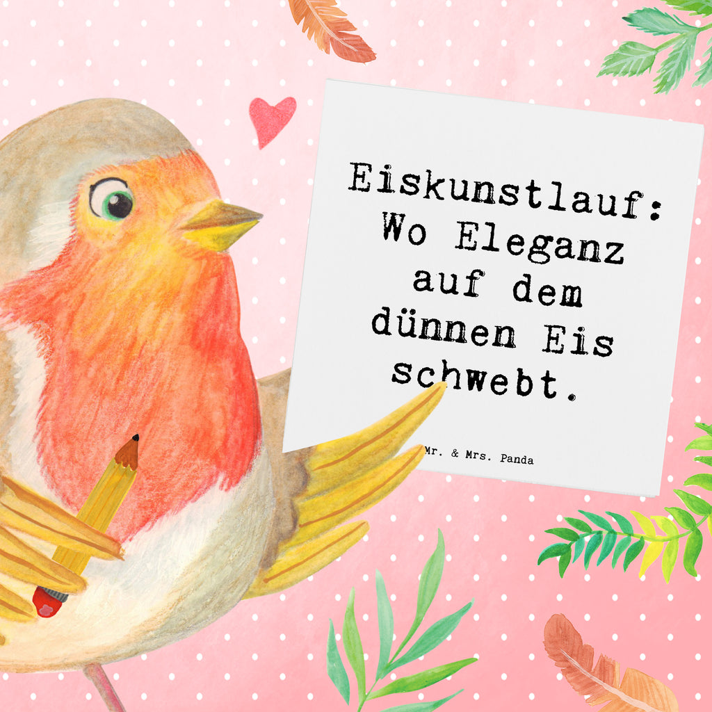 Deluxe Karte Spruch Eiskunstlauf: Wo Eleganz auf dem dünnen Eis schwebt. Karte, Grußkarte, Klappkarte, Einladungskarte, Glückwunschkarte, Hochzeitskarte, Geburtstagskarte, Hochwertige Grußkarte, Hochwertige Klappkarte, Geschenk, Sport, Sportart, Hobby, Schenken, Danke, Dankeschön, Auszeichnung, Gewinn, Sportler