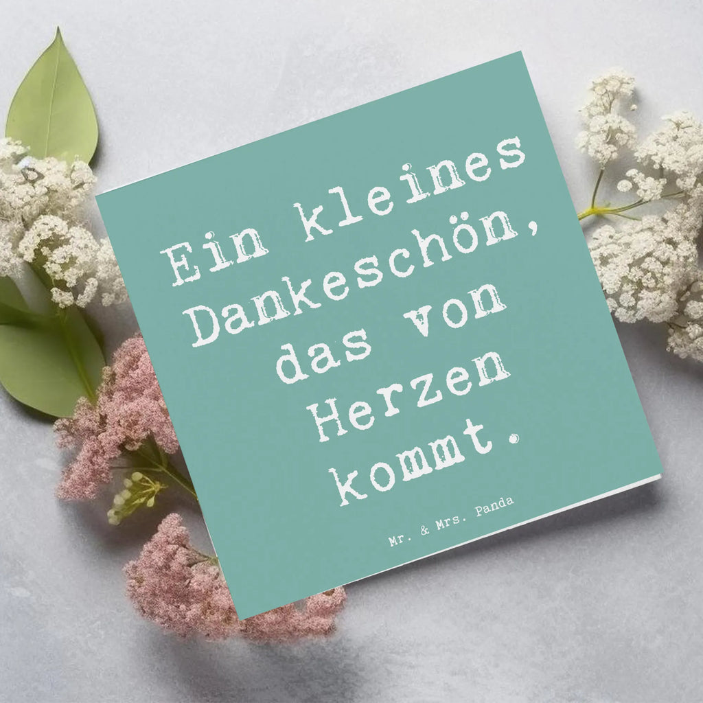 Deluxe Karte Ein kleines Dankeschön, das von Herzen kommt. Karte, Grußkarte, Klappkarte, Einladungskarte, Glückwunschkarte, Hochzeitskarte, Geburtstagskarte, Hochwertige Grußkarte, Hochwertige Klappkarte, Hochzeit, Hochzeitsgeschenk, Ehe, Hochzeitsfeier, Trauung, Trauungsgeschenk, Verlobungsfeier, Verlobungsgeschenk, Hochzeitsgeschenkideen, Hochzeitsgeschenke für Brautpaar