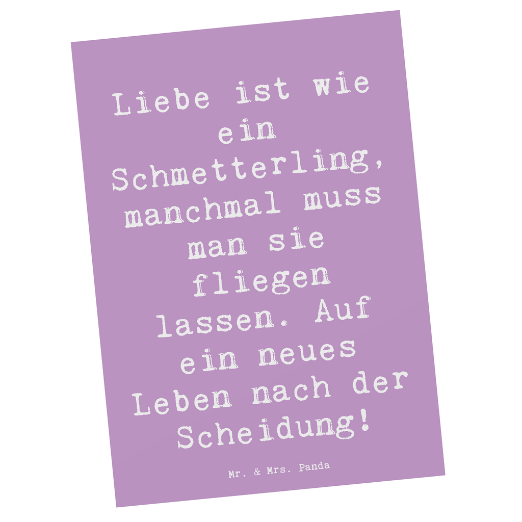 Postkarte Liebe ist wie ein Schmetterling, manchmal muss man sie fliegen lassen. Auf ein neues Leben nach der Scheidung! Postkarte, Karte, Geschenkkarte, Grußkarte, Einladung, Ansichtskarte, Geburtstagskarte, Einladungskarte, Dankeskarte, Ansichtskarten, Einladung Geburtstag, Einladungskarten Geburtstag, Hochzeit, Hochzeitsgeschenk, Ehe, Hochzeitsfeier, Trauung, Trauungsgeschenk, Hochzeitskarte, Verlobungsfeier, Verlobungsgeschenk, Hochzeitsgeschenkideen, Hochzeitsgeschenke für Brautpaar