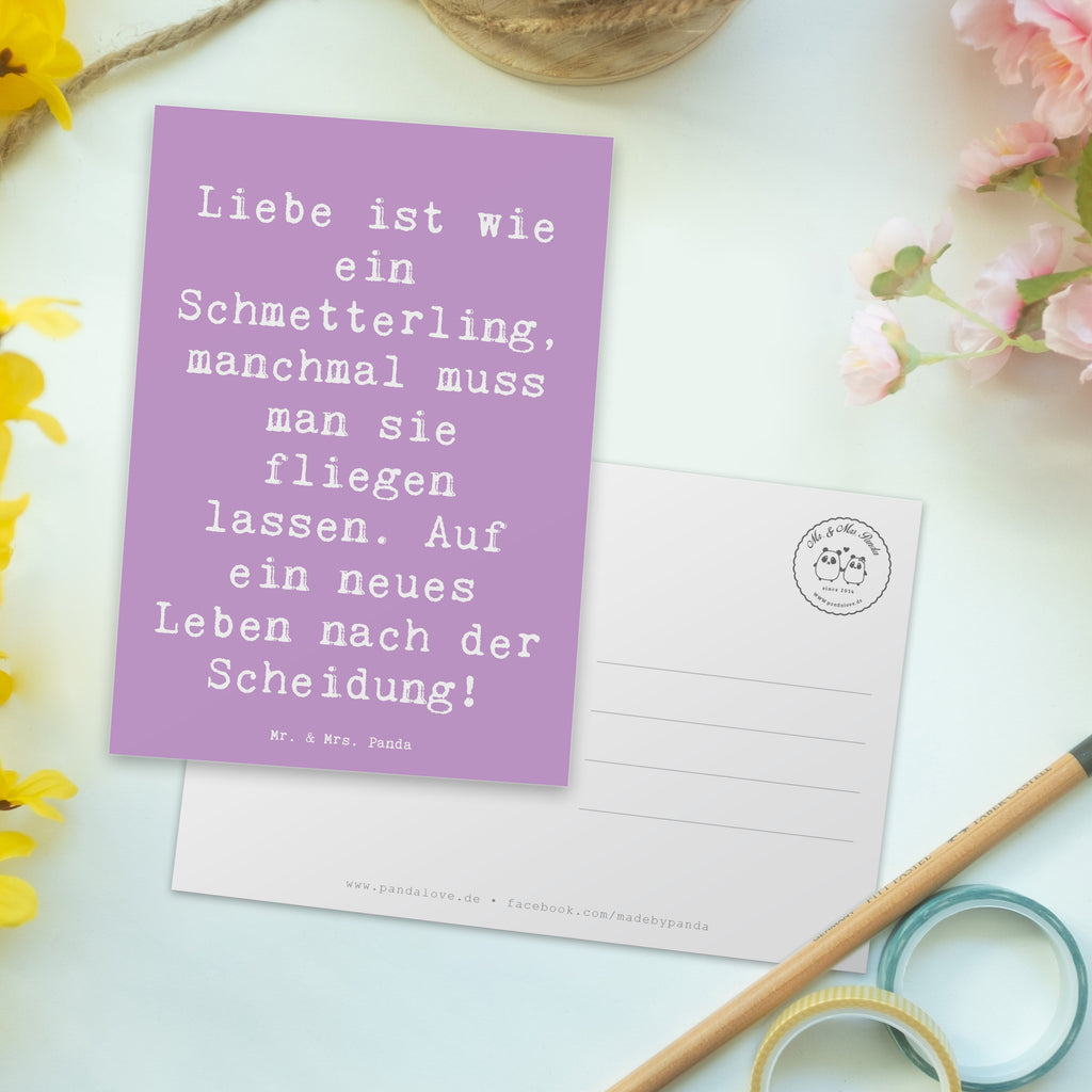 Postkarte Liebe ist wie ein Schmetterling, manchmal muss man sie fliegen lassen. Auf ein neues Leben nach der Scheidung! Postkarte, Karte, Geschenkkarte, Grußkarte, Einladung, Ansichtskarte, Geburtstagskarte, Einladungskarte, Dankeskarte, Ansichtskarten, Einladung Geburtstag, Einladungskarten Geburtstag, Hochzeit, Hochzeitsgeschenk, Ehe, Hochzeitsfeier, Trauung, Trauungsgeschenk, Hochzeitskarte, Verlobungsfeier, Verlobungsgeschenk, Hochzeitsgeschenkideen, Hochzeitsgeschenke für Brautpaar