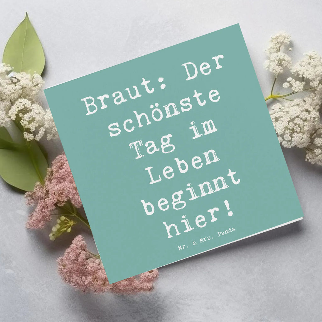 Deluxe Karte Spruch Braut Tag Karte, Grußkarte, Klappkarte, Einladungskarte, Glückwunschkarte, Hochzeitskarte, Geburtstagskarte, Hochwertige Grußkarte, Hochwertige Klappkarte, Hochzeit, Hochzeitsgeschenk, Ehe, Hochzeitsfeier, Trauung, Trauungsgeschenk, Verlobungsfeier, Verlobungsgeschenk, Hochzeitsgeschenkideen, Hochzeitsgeschenke für Brautpaar