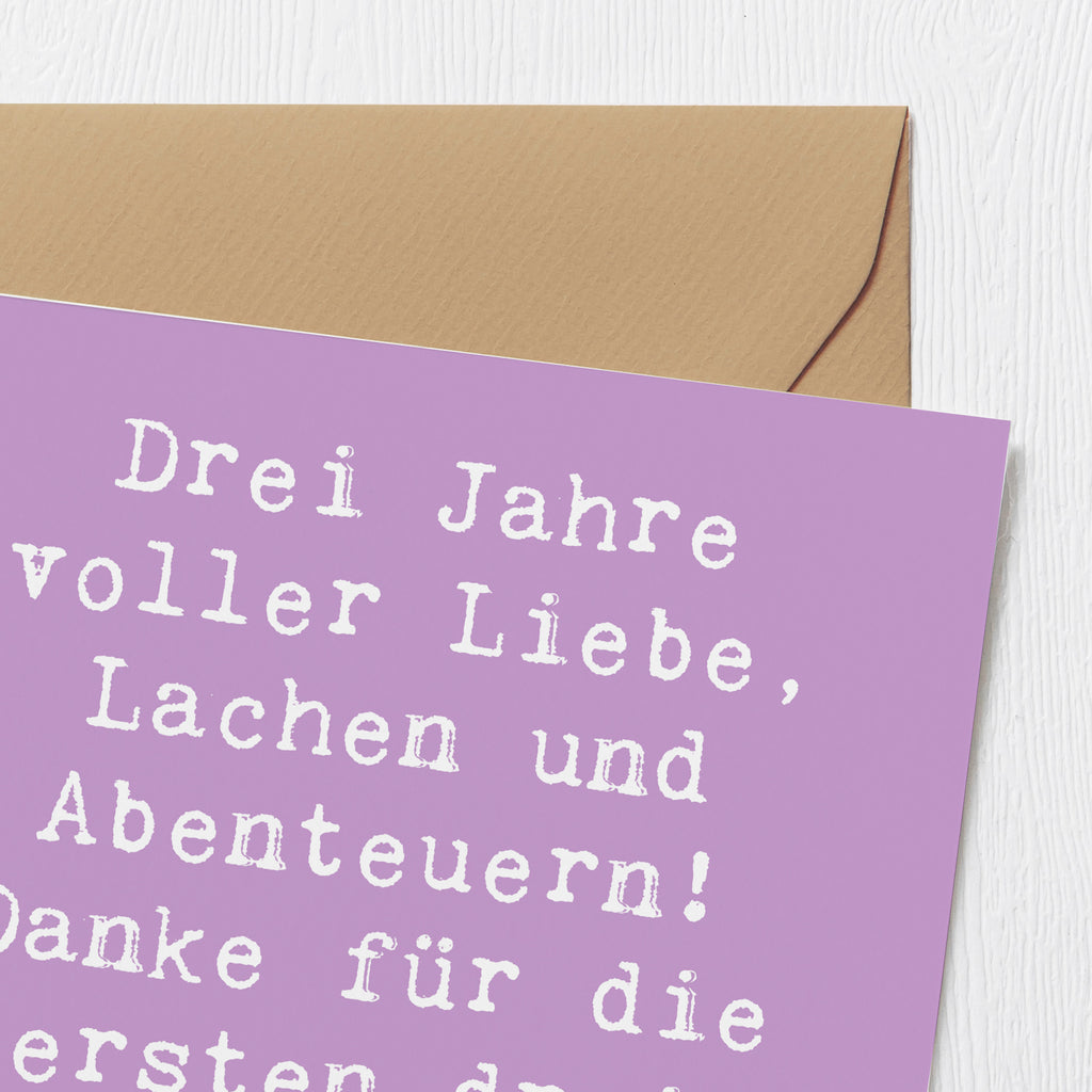 Deluxe Karte Spruch 3. Hochzeitstag Lederhochzeit Karte, Grußkarte, Klappkarte, Einladungskarte, Glückwunschkarte, Hochzeitskarte, Geburtstagskarte, Hochwertige Grußkarte, Hochwertige Klappkarte, Hochzeit, Hochzeitsgeschenk, Ehe, Hochzeitsfeier, Trauung, Trauungsgeschenk, Verlobungsfeier, Verlobungsgeschenk, Hochzeitsgeschenkideen, Hochzeitsgeschenke für Brautpaar