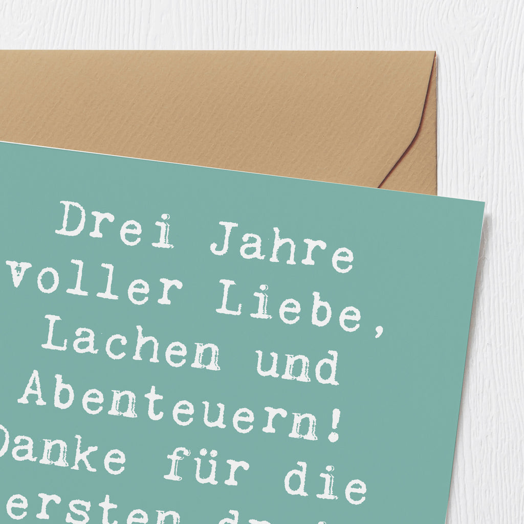 Deluxe Karte Spruch 3. Hochzeitstag Lederhochzeit Karte, Grußkarte, Klappkarte, Einladungskarte, Glückwunschkarte, Hochzeitskarte, Geburtstagskarte, Hochwertige Grußkarte, Hochwertige Klappkarte, Hochzeit, Hochzeitsgeschenk, Ehe, Hochzeitsfeier, Trauung, Trauungsgeschenk, Verlobungsfeier, Verlobungsgeschenk, Hochzeitsgeschenkideen, Hochzeitsgeschenke für Brautpaar