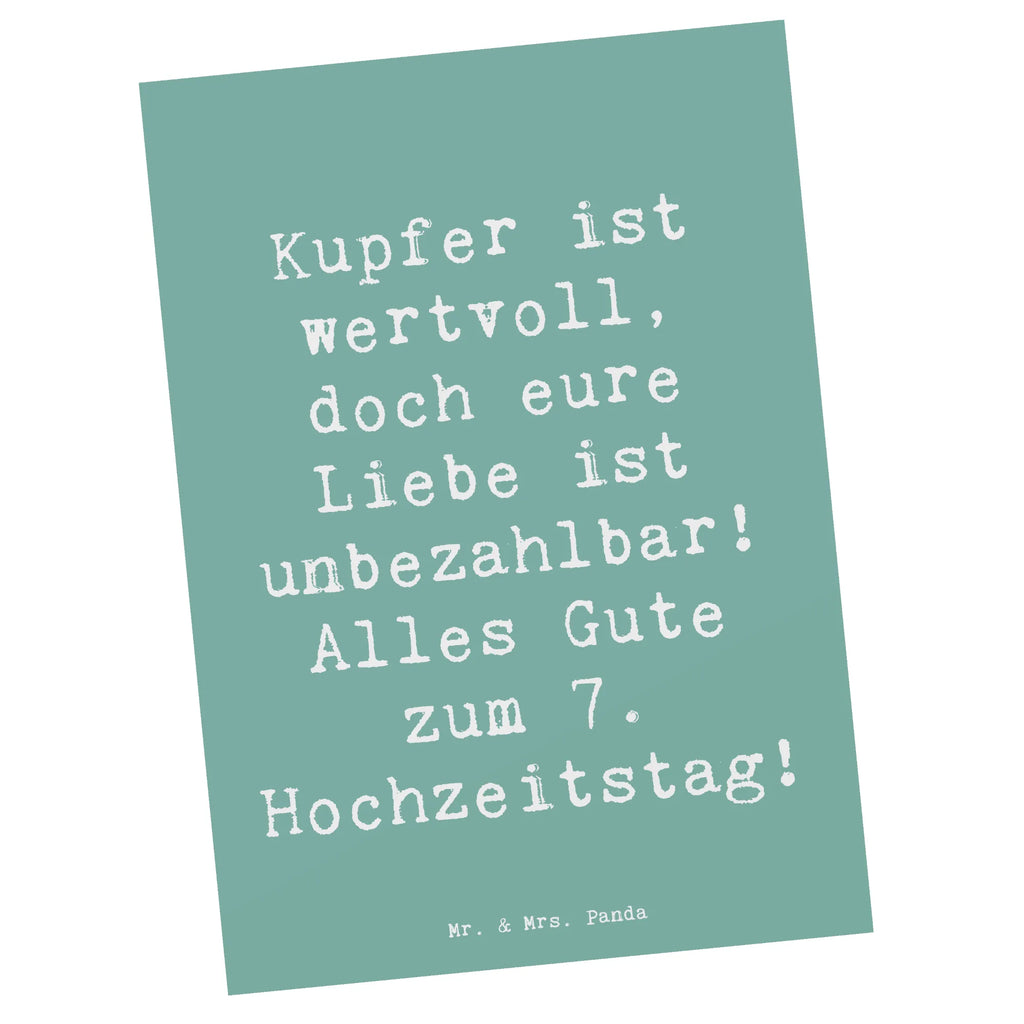 Postkarte Kupfer ist wertvoll, doch eure Liebe ist unbezahlbar! Alles Gute zum 7. Hochzeitstag! Postkarte, Karte, Geschenkkarte, Grußkarte, Einladung, Ansichtskarte, Geburtstagskarte, Einladungskarte, Dankeskarte, Ansichtskarten, Einladung Geburtstag, Einladungskarten Geburtstag, Hochzeit, Hochzeitsgeschenk, Ehe, Hochzeitsfeier, Trauung, Trauungsgeschenk, Hochzeitskarte, Verlobungsfeier, Verlobungsgeschenk, Hochzeitsgeschenkideen, Hochzeitsgeschenke für Brautpaar