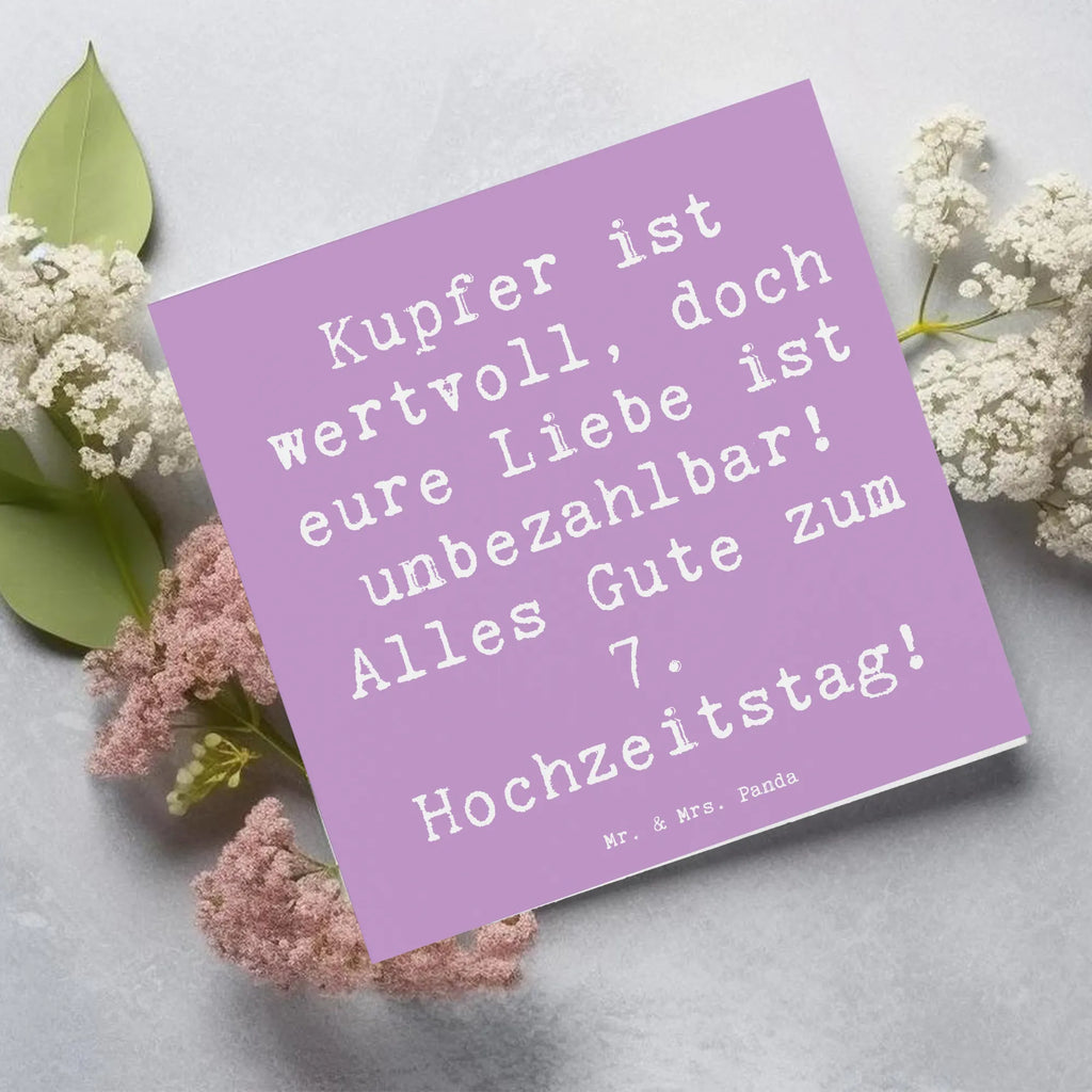 Deluxe Karte Spruch 7. Hochzeitstag Kupferhochzeit Karte, Grußkarte, Klappkarte, Einladungskarte, Glückwunschkarte, Hochzeitskarte, Geburtstagskarte, Hochwertige Grußkarte, Hochwertige Klappkarte, Hochzeit, Hochzeitsgeschenk, Ehe, Hochzeitsfeier, Trauung, Trauungsgeschenk, Verlobungsfeier, Verlobungsgeschenk, Hochzeitsgeschenkideen, Hochzeitsgeschenke für Brautpaar