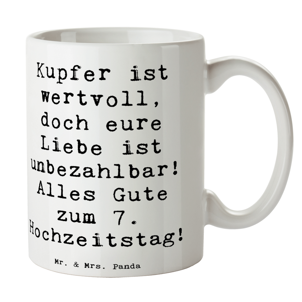 Tasse 7. Hochzeitstag Kupferhochzeit