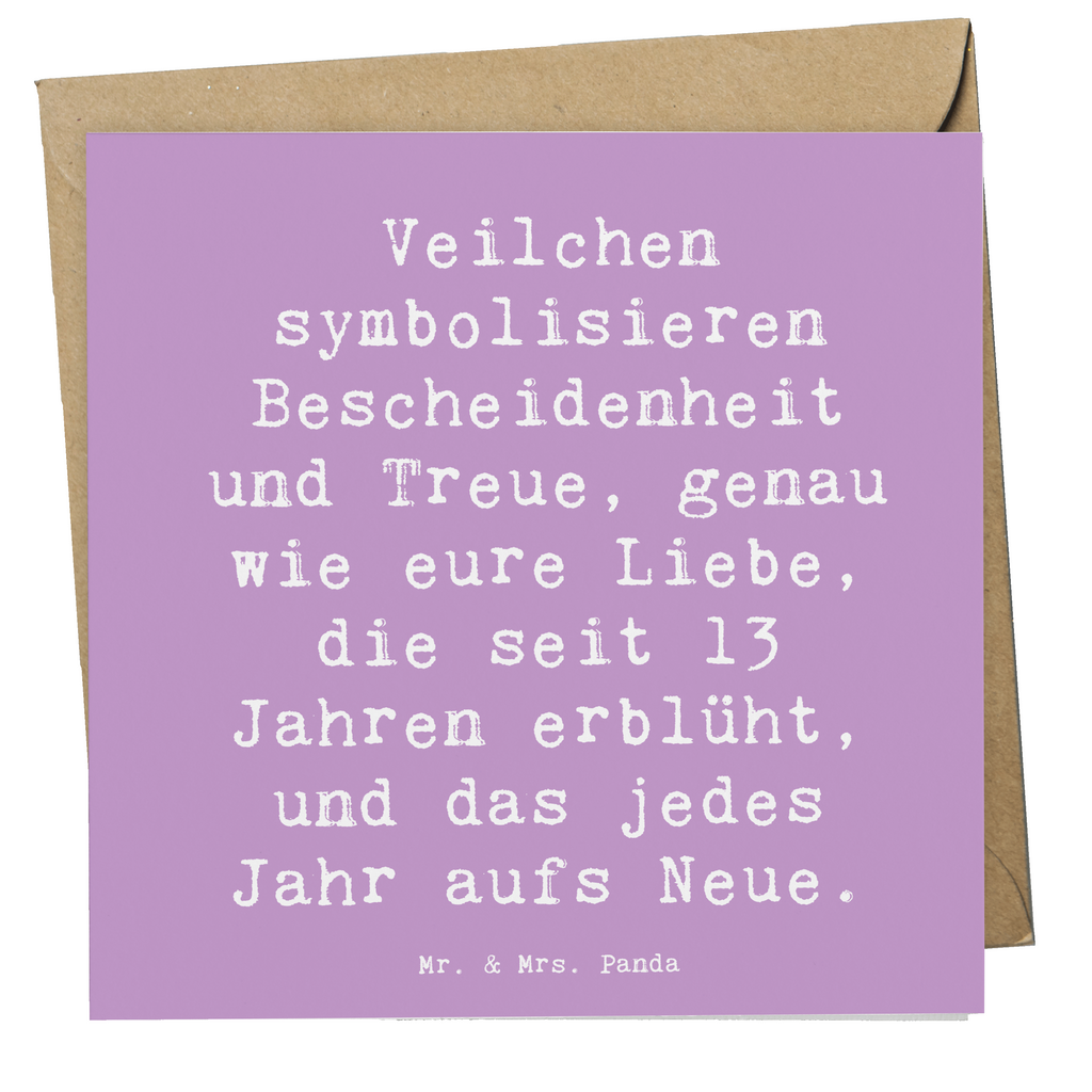 Deluxe Karte Spruch 13. Hochzeitstag Veilchenhochzeit Karte, Grußkarte, Klappkarte, Einladungskarte, Glückwunschkarte, Hochzeitskarte, Geburtstagskarte, Hochwertige Grußkarte, Hochwertige Klappkarte, Hochzeit, Hochzeitsgeschenk, Ehe, Hochzeitsfeier, Trauung, Trauungsgeschenk, Verlobungsfeier, Verlobungsgeschenk, Hochzeitsgeschenkideen, Hochzeitsgeschenke für Brautpaar