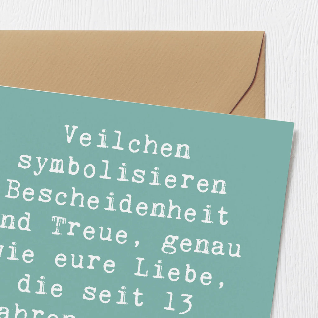 Deluxe Karte Spruch 13. Hochzeitstag Veilchenhochzeit Karte, Grußkarte, Klappkarte, Einladungskarte, Glückwunschkarte, Hochzeitskarte, Geburtstagskarte, Hochwertige Grußkarte, Hochwertige Klappkarte, Hochzeit, Hochzeitsgeschenk, Ehe, Hochzeitsfeier, Trauung, Trauungsgeschenk, Verlobungsfeier, Verlobungsgeschenk, Hochzeitsgeschenkideen, Hochzeitsgeschenke für Brautpaar