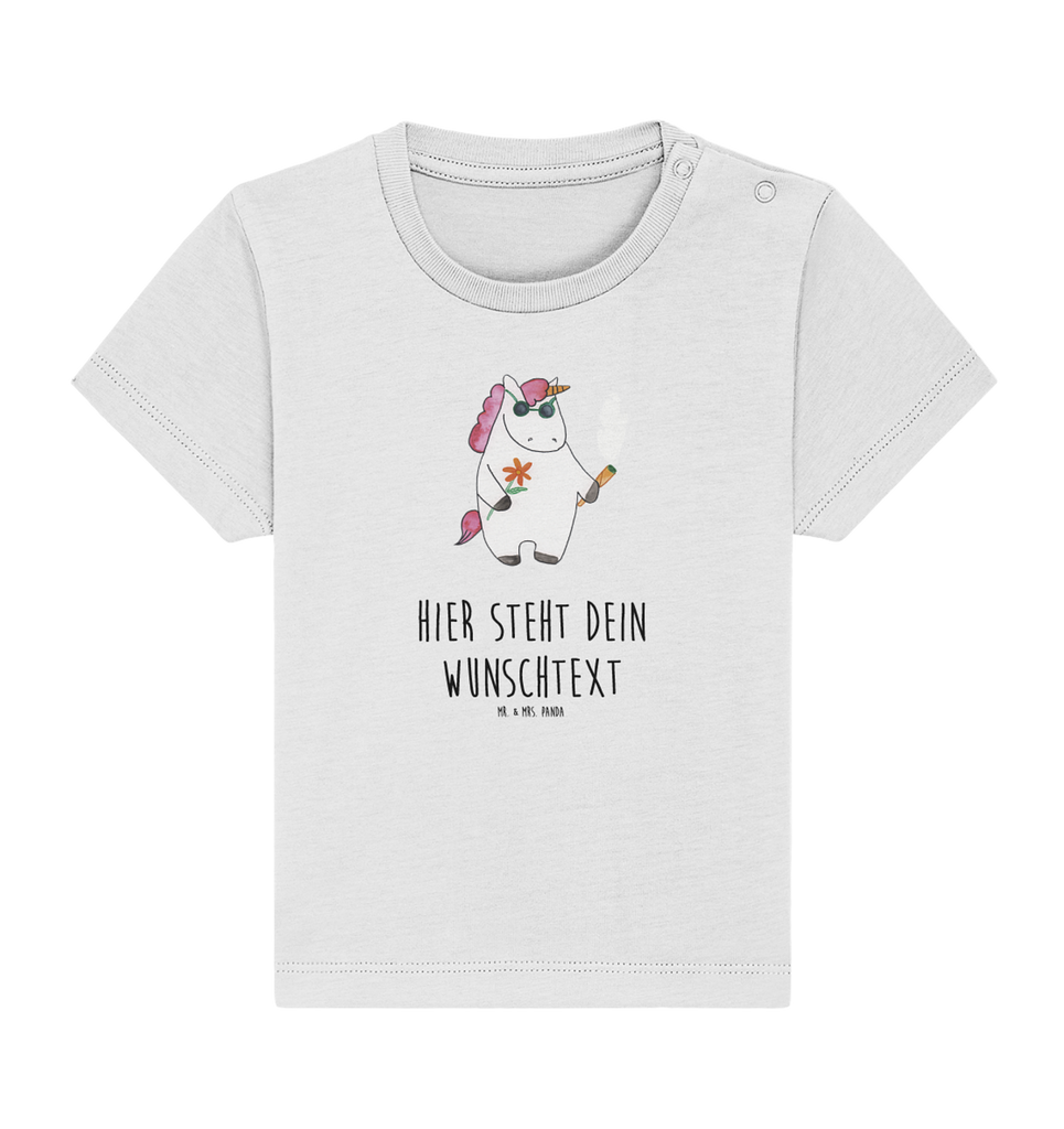 Personalisiertes Baby Shirt Einhorn Woodstock Personalisiertes Baby T-Shirt, Personalisiertes Jungen Baby T-Shirt, Personalisiertes Mädchen Baby T-Shirt, Personalisiertes Shirt, Einhorn, Einhörner, Einhorn Deko, Pegasus, Unicorn, Kiffen, Joint, Zigarette, Alkohol, Party, Spaß. lustig, witzig, Woodstock
