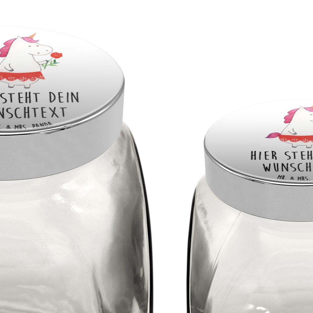 Personalisiertes Bonbonglas Einhorn Dame Vorratsdose, Vorratsbehälter, Süßigkeitenglas, Süßigkeitendose, Kaffeedose, Müslidose, Teedose, Keksbehälter, Keksedose, Glasdose, Glasbälter, Vorratsglas, Küchenbehälter, Aufbewahrungsdose, Aufbewahungsglas, Gewürzdose, Küchenorganizer, Snackdose, Einhorn, Einhörner, Einhorn Deko, Pegasus, Unicorn, Dame, Lady, feine Dame, Freundin, Frau, Bachelor, Bachelorette, Abfuhr, Schluss machen, Trennung