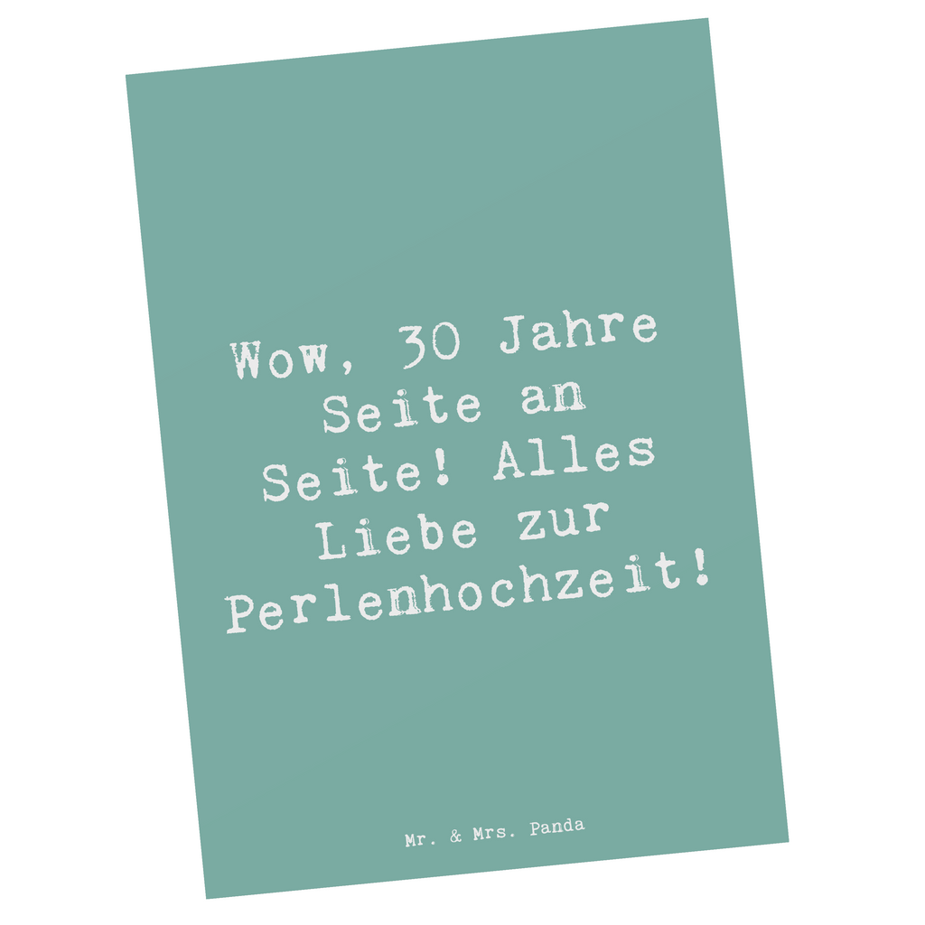 Postkarte Wow, 30 Jahre Seite an Seite! Alles Liebe zur Perlenhochzeit! Postkarte, Karte, Geschenkkarte, Grußkarte, Einladung, Ansichtskarte, Geburtstagskarte, Einladungskarte, Dankeskarte, Ansichtskarten, Einladung Geburtstag, Einladungskarten Geburtstag, Hochzeit, Hochzeitsgeschenk, Ehe, Hochzeitsfeier, Trauung, Trauungsgeschenk, Hochzeitskarte, Verlobungsfeier, Verlobungsgeschenk, Hochzeitsgeschenkideen, Hochzeitsgeschenke für Brautpaar