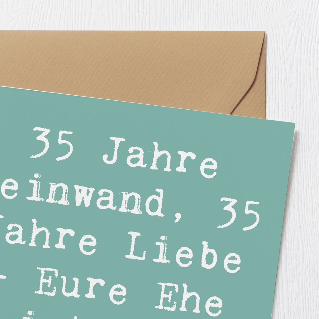 Deluxe Karte Spruch 35. Hochzeitstag Leinwandhochzeit Karte, Grußkarte, Klappkarte, Einladungskarte, Glückwunschkarte, Hochzeitskarte, Geburtstagskarte, Hochwertige Grußkarte, Hochwertige Klappkarte, Hochzeit, Hochzeitsgeschenk, Ehe, Hochzeitsfeier, Trauung, Trauungsgeschenk, Verlobungsfeier, Verlobungsgeschenk, Hochzeitsgeschenkideen, Hochzeitsgeschenke für Brautpaar