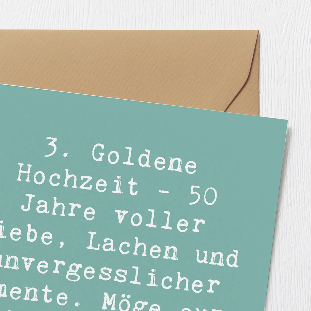 Deluxe Karte Spruch 50. Hochzeitstag Karte, Grußkarte, Klappkarte, Einladungskarte, Glückwunschkarte, Hochzeitskarte, Geburtstagskarte, Hochwertige Grußkarte, Hochwertige Klappkarte, Hochzeit, Hochzeitsgeschenk, Ehe, Hochzeitsfeier, Trauung, Trauungsgeschenk, Verlobungsfeier, Verlobungsgeschenk, Hochzeitsgeschenkideen, Hochzeitsgeschenke für Brautpaar