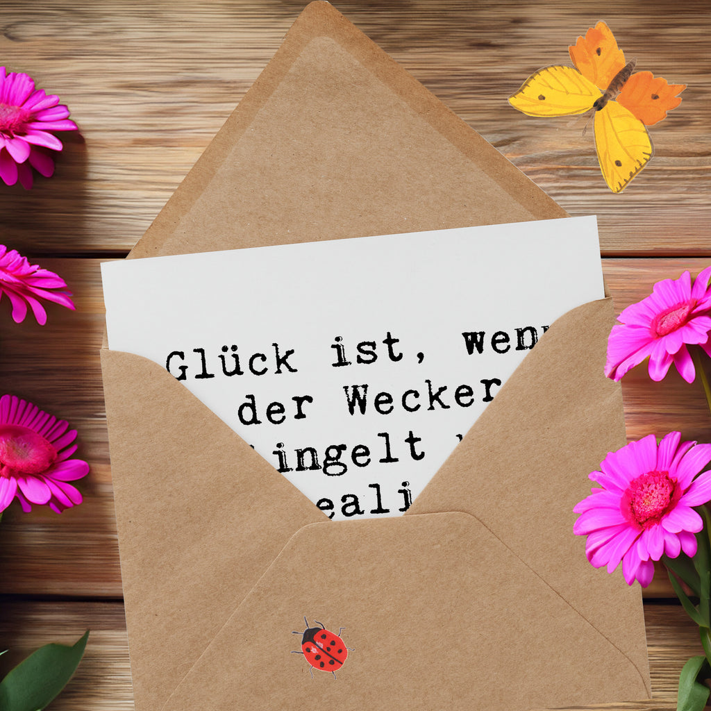 Deluxe Karte Spruch Glück am Wochenende Karte, Grußkarte, Klappkarte, Einladungskarte, Glückwunschkarte, Hochzeitskarte, Geburtstagskarte, Hochwertige Grußkarte, Hochwertige Klappkarte