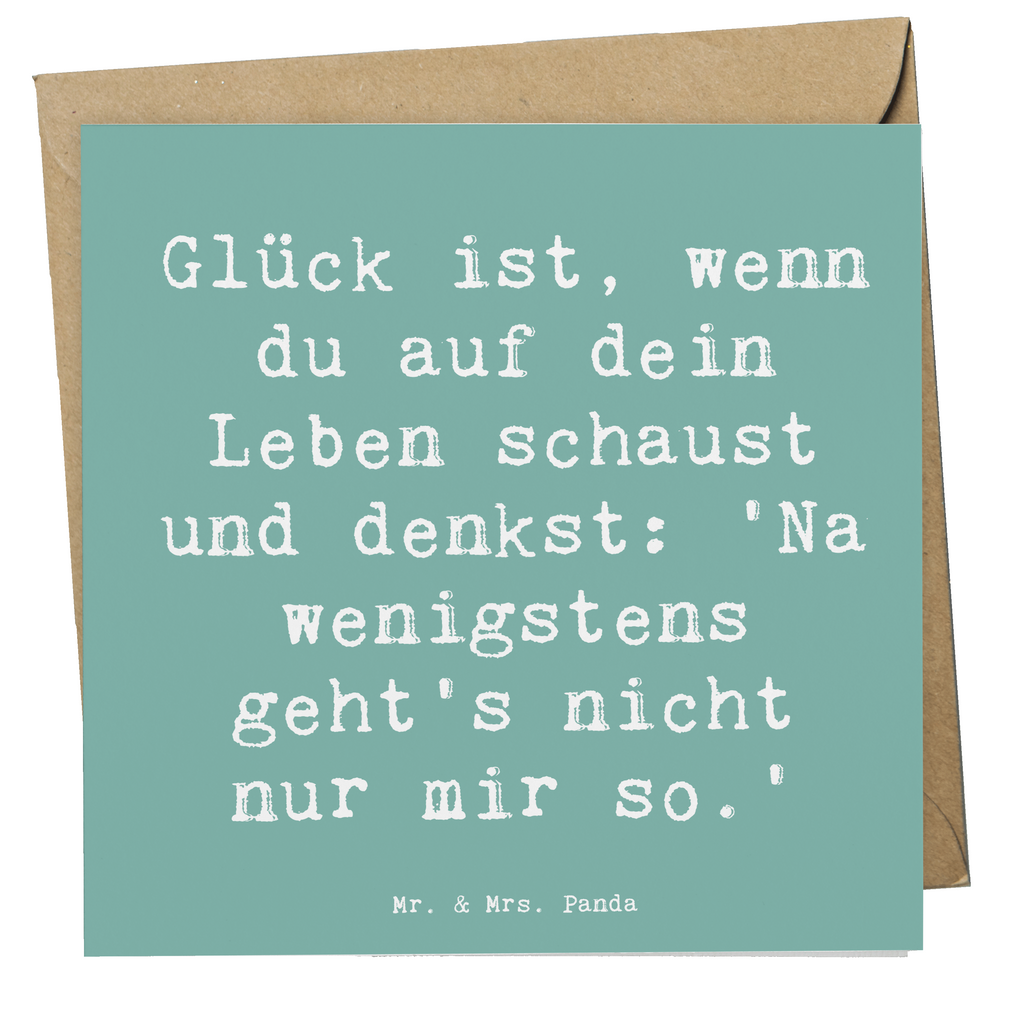 Deluxe Karte Spruch Glück Gemeinsam Karte, Grußkarte, Klappkarte, Einladungskarte, Glückwunschkarte, Hochzeitskarte, Geburtstagskarte, Hochwertige Grußkarte, Hochwertige Klappkarte