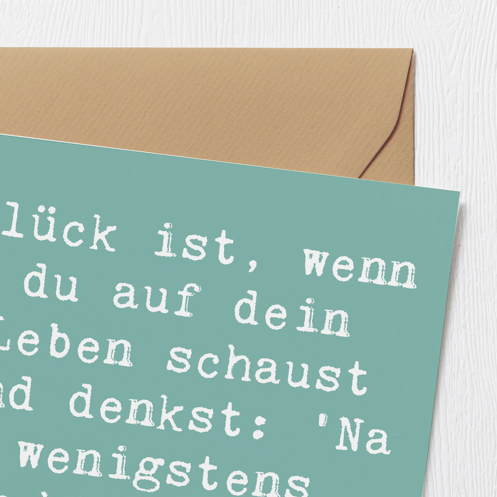 Deluxe Karte Spruch Glück Gemeinsam Karte, Grußkarte, Klappkarte, Einladungskarte, Glückwunschkarte, Hochzeitskarte, Geburtstagskarte, Hochwertige Grußkarte, Hochwertige Klappkarte