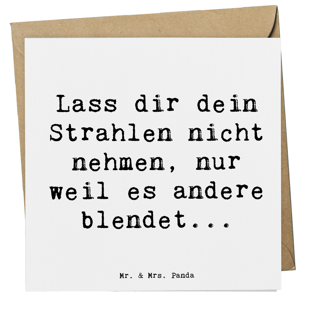 Deluxe Karte Spruch Selbstvertrauen Strahlen Karte, Grußkarte, Klappkarte, Einladungskarte, Glückwunschkarte, Hochzeitskarte, Geburtstagskarte, Hochwertige Grußkarte, Hochwertige Klappkarte