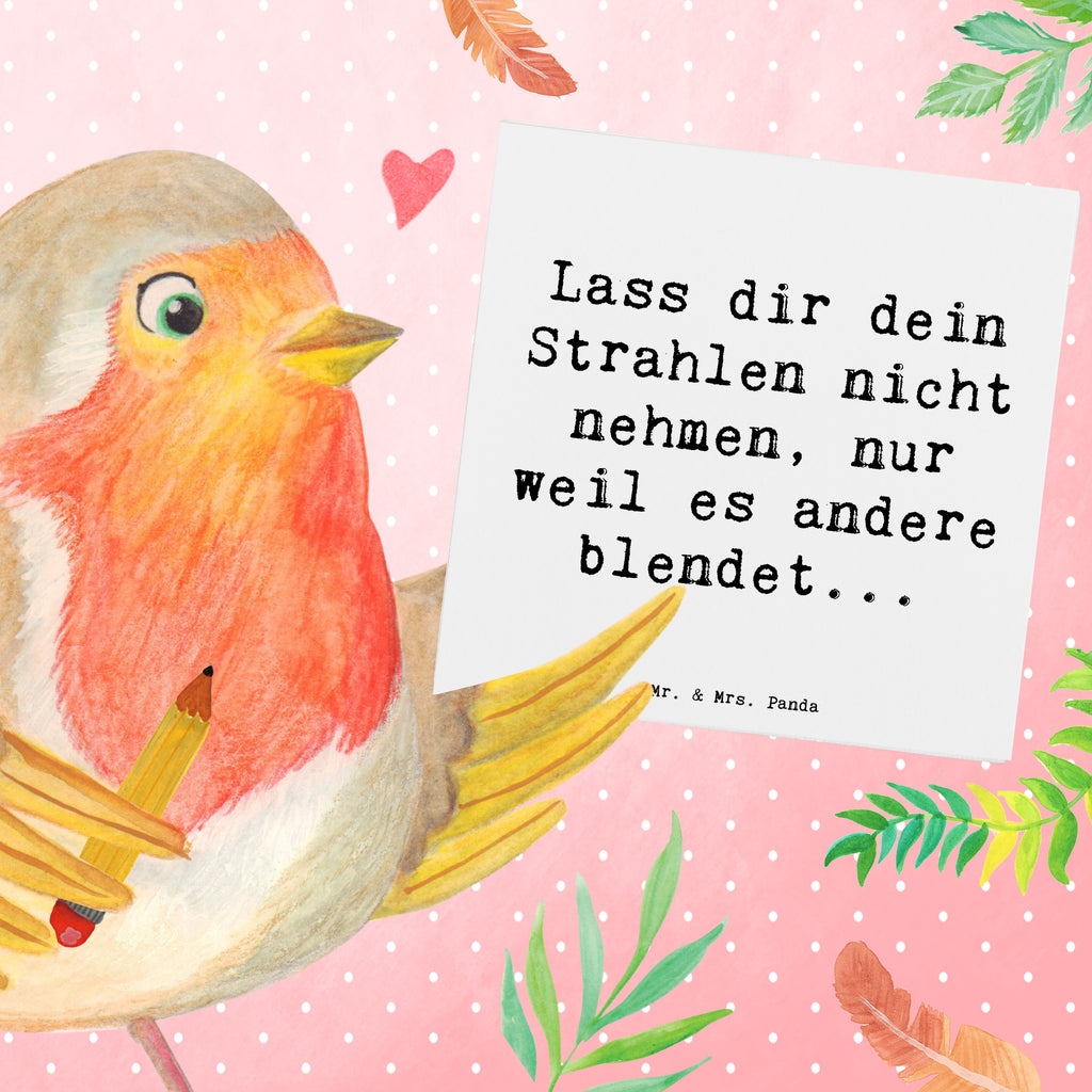 Deluxe Karte Spruch Selbstvertrauen Strahlen Karte, Grußkarte, Klappkarte, Einladungskarte, Glückwunschkarte, Hochzeitskarte, Geburtstagskarte, Hochwertige Grußkarte, Hochwertige Klappkarte