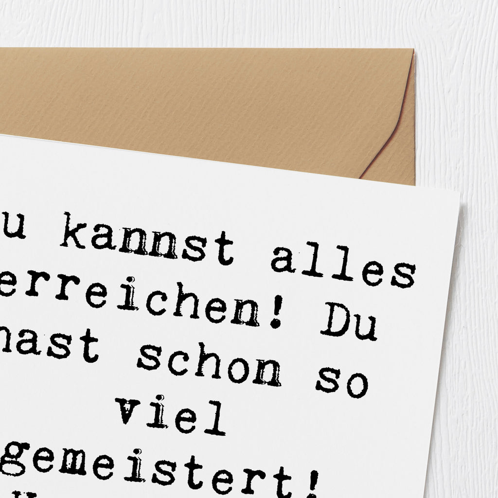 Deluxe Karte Spruch Selbstvertrauen stärken Karte, Grußkarte, Klappkarte, Einladungskarte, Glückwunschkarte, Hochzeitskarte, Geburtstagskarte, Hochwertige Grußkarte, Hochwertige Klappkarte