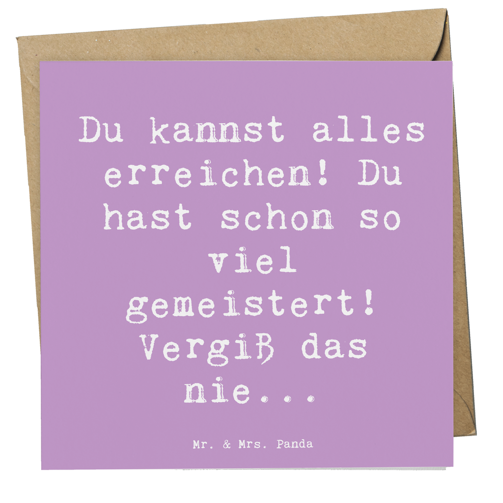 Deluxe Karte Spruch Selbstvertrauen stärken Karte, Grußkarte, Klappkarte, Einladungskarte, Glückwunschkarte, Hochzeitskarte, Geburtstagskarte, Hochwertige Grußkarte, Hochwertige Klappkarte